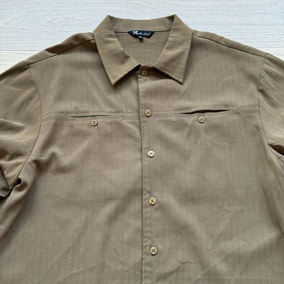 Vintage Maltos Shirt Men XXL Brown Retro Polyester Heavy - Picture 6 of 9